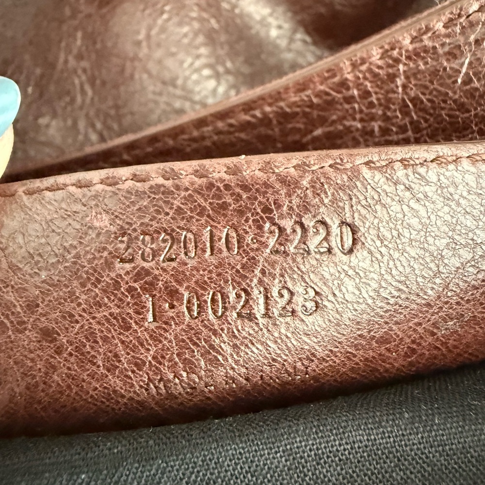 Balenciaga Velo in Cigare Fonce Brown Leather Purse Shoulder Crossbody Bag - Picture 7 of 14